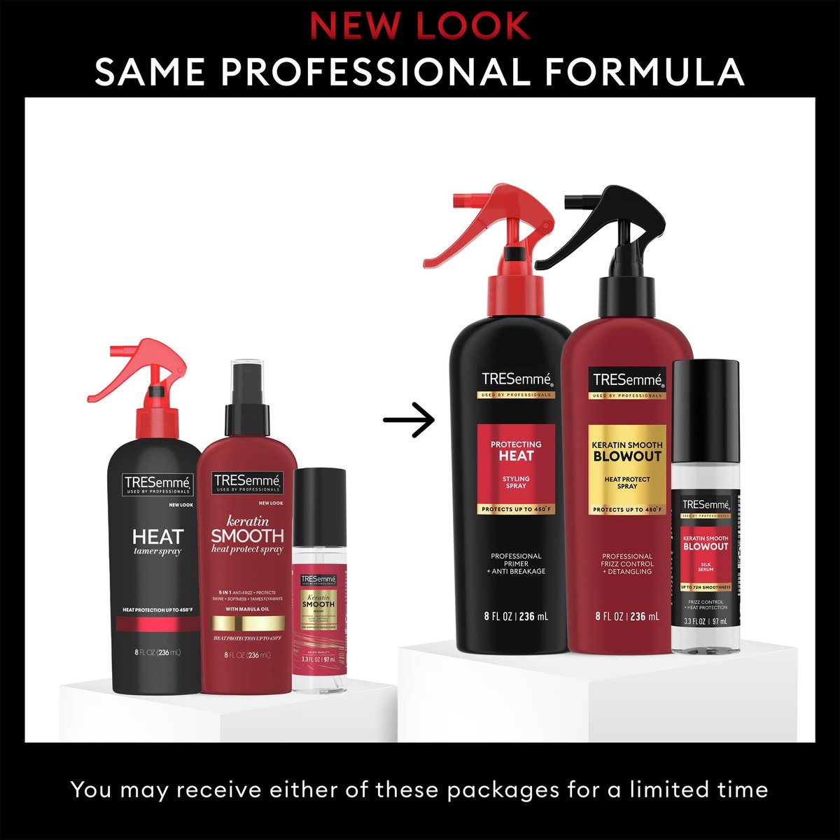 TRESemmé Blowout Products for Hair – Keratin Smooth Blowout Spray & Silk Serum + Protecting Heat Spray (3 Piece Set) Avelisse