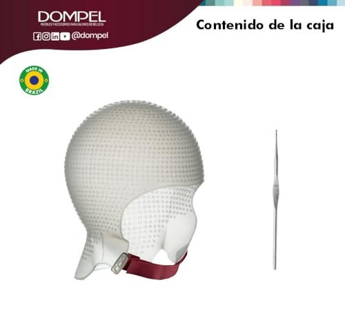 DOMPEL Sparta 2.4K Silicone Highlight Hair Cap – White, Reusable, Perfect Highlights Avelisse