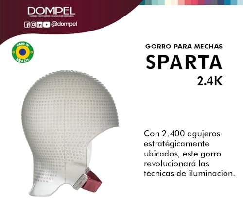 DOMPEL Sparta 2.4K Silicone Highlight Hair Cap – White, Reusable, Perfect Highlights Avelisse