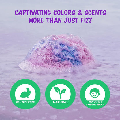 Superhero Bath Bombs for Kids with Surprise Inside - Organic, Gentle, Mess-Free Fun - Vibrant Colors & Amazing Scents - Gift for Superhero Fans Avelisse
