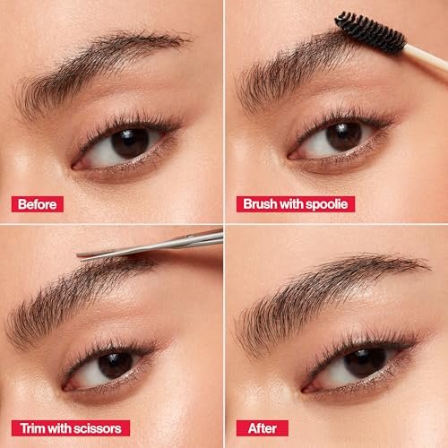Revlon Designer Series Brow Set – Eyebrow Trimming & Shaping Kit with Stainless Steel Scissors & Spoolie Brush - görsel 8