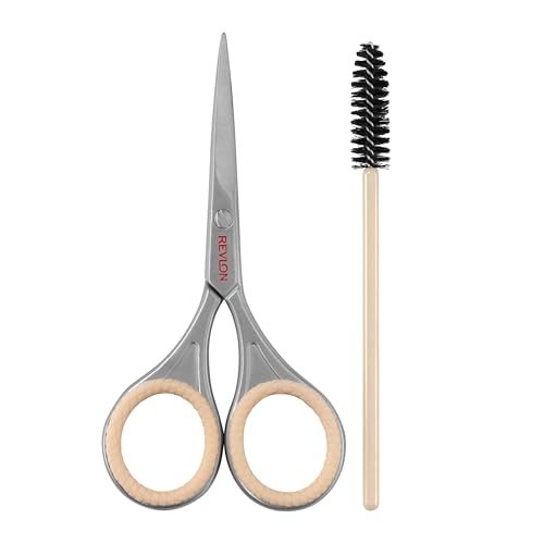 Revlon Designer Series Brow Set – Eyebrow Trimming & Shaping Kit with Stainless Steel Scissors & Spoolie Brush - görsel 4