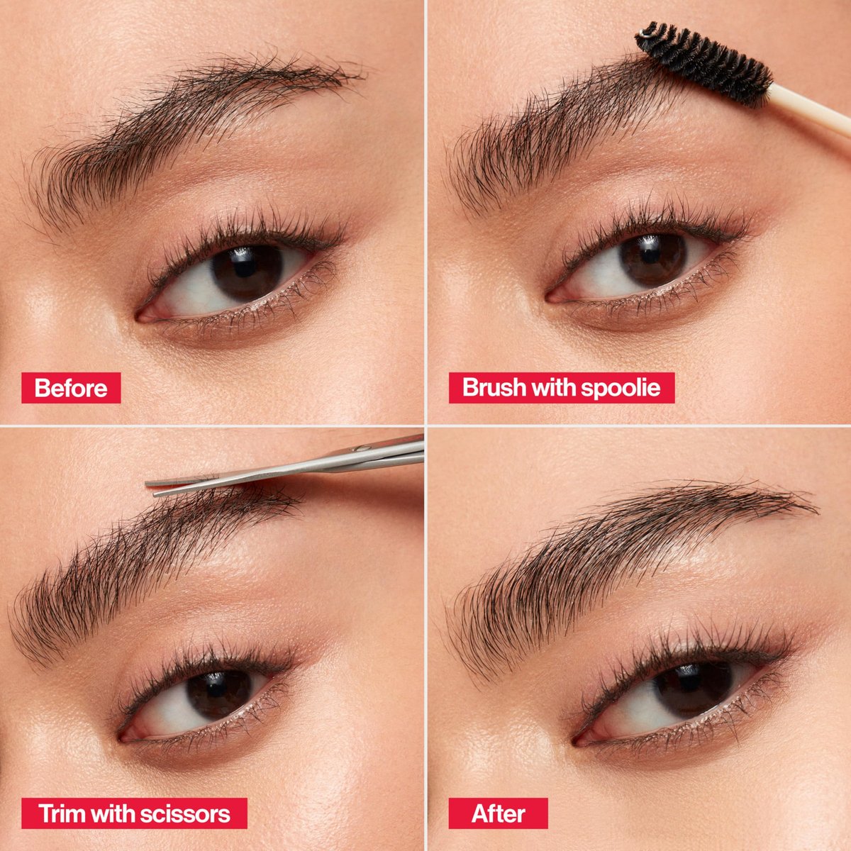 Revlon Designer Series Brow Set – Eyebrow Trimming & Shaping Kit with Stainless Steel Scissors & Spoolie Brush - görsel 7