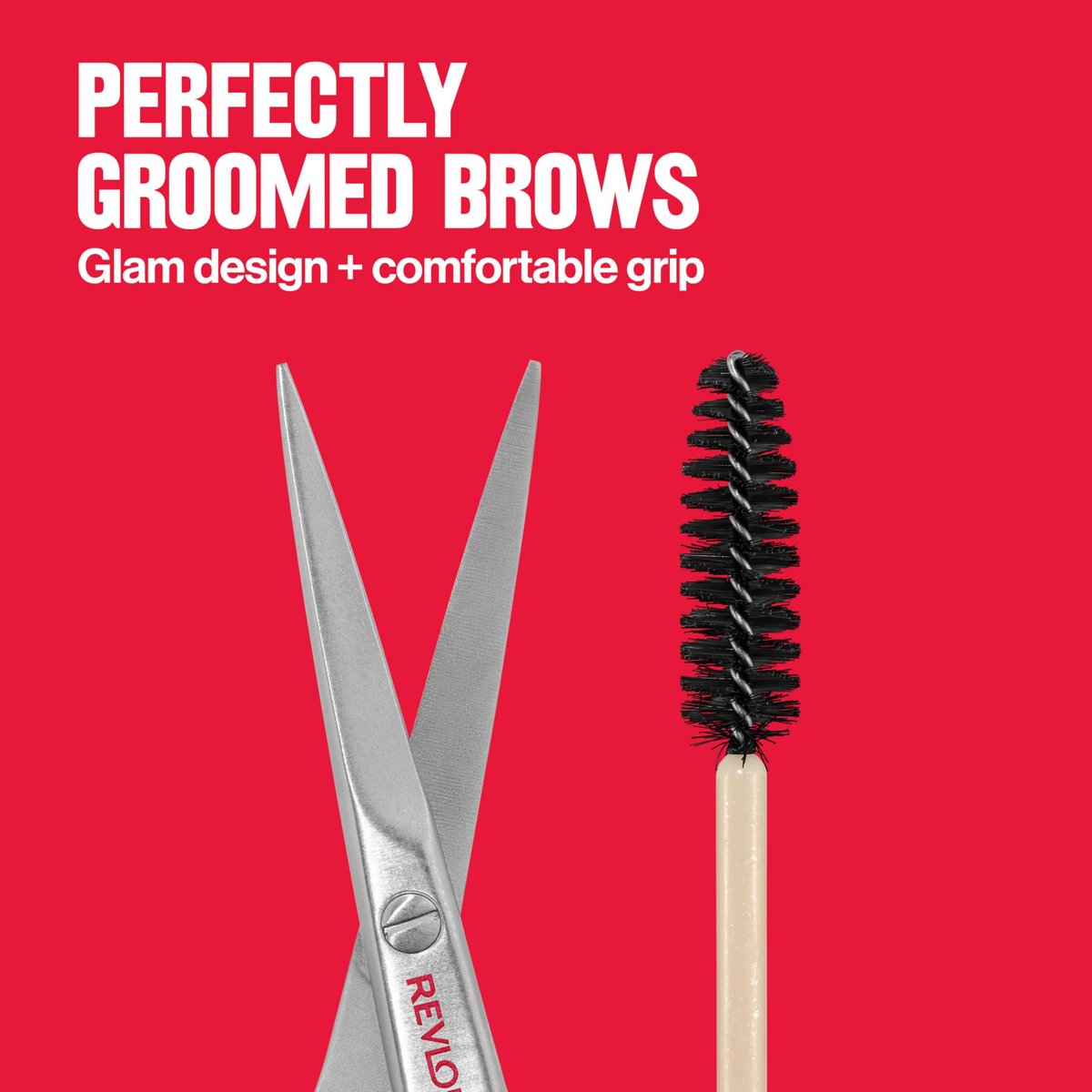 Revlon Designer Series Brow Set – Eyebrow Trimming & Shaping Kit with Stainless Steel Scissors & Spoolie Brush - görsel 9