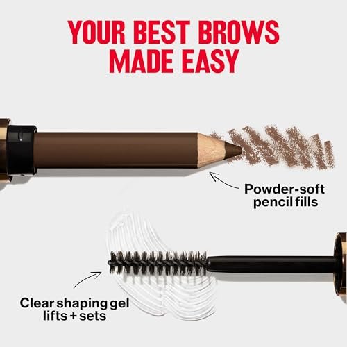 Revlon ColorStay Brow Fantasy All In One Eyebrow Powder Pencil with Shaping Clear Gel - Dark Brown, 16HR Wear, Smudge-Proof - görsel 16
