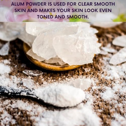 mGanna 100% Natural Alum Powder for Skin and Health Care - 100 GMS (3.53 oz)