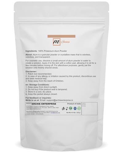 mGanna 100% Natural Alum Powder for Skin and Health Care - 100 GMS (3.53 oz)