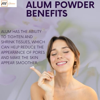 mGanna 100% Natural Alum Powder for Skin and Health Care - 100 GMS (3.53 oz)