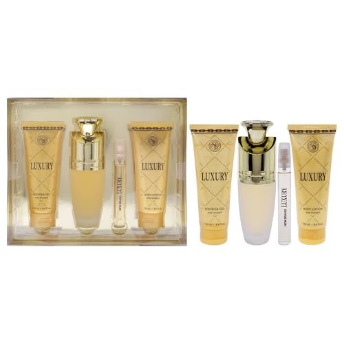 New Brand Luxury for Women - 4 Piece Gift Set: Eau de Parfum Spray 3.3 oz, Shower Gel 4.4 oz, Body Lotion 4.4 oz, Travel Spray 0.5 oz - Cranberry - görsel 2