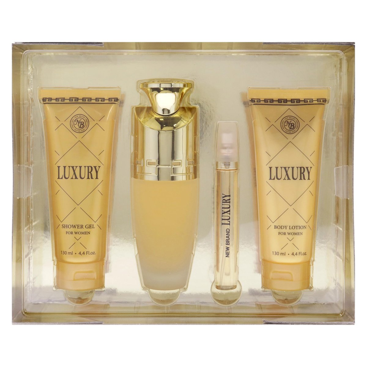 New Brand Luxury for Women - 4 Piece Gift Set: Eau de Parfum Spray 3.3 oz, Shower Gel 4.4 oz, Body Lotion 4.4 oz, Travel Spray 0.5 oz - Cranberry - görsel 9