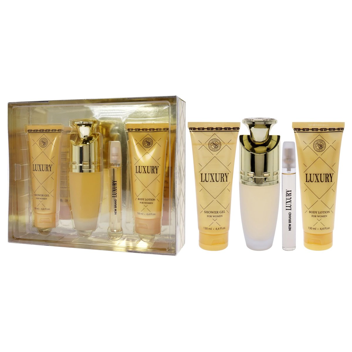 New Brand Luxury for Women - 4 Piece Gift Set: Eau de Parfum Spray 3.3 oz, Shower Gel 4.4 oz, Body Lotion 4.4 oz, Travel Spray 0.5 oz - Cranberry - görsel 7