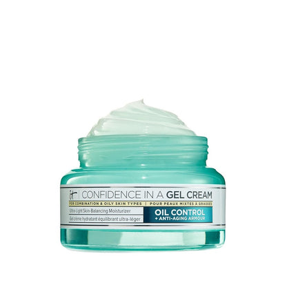 IT Cosmetics Confidence in a Gel Cream Oil Control - Hydrating Oil-Free Face Moisturizer - Reduces Shine & Look of Large Pores - with Niacinamide, Vitamin E & Peptides - Non-Comedogenic - 2.0 oz Avelisse