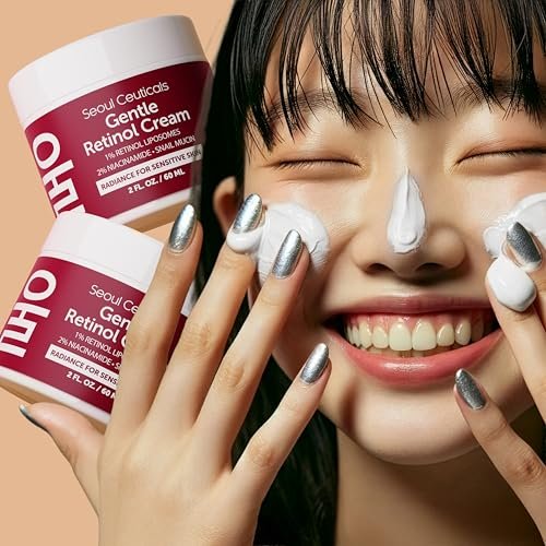 SeoulCeuticals 1% Korean Retinol Night Cream - 97.5% Snail Mucin + 2% Niacinamide Moisturizer for Face - Gentle K Beauty for Sensitive Skin 2oz Avelisse