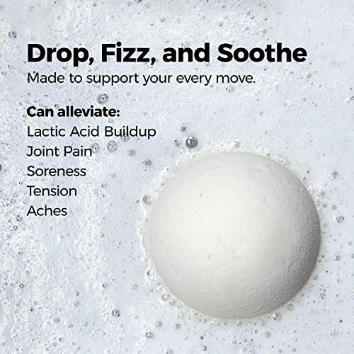 Muscle Rehab Magnesium Epsom Salt Bath Bombs - Fast-Absorbing Muscle Soak for Post-Workout Recovery & Sore Muscle Relief - 2 Pack Avelisse