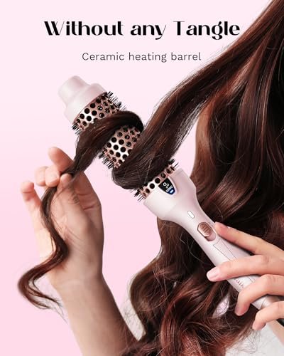 Wavytalk Thermal Brush 1.5 Inch - Negative Ion Hot Air Brush for Blowout Look, Pink Avelisse