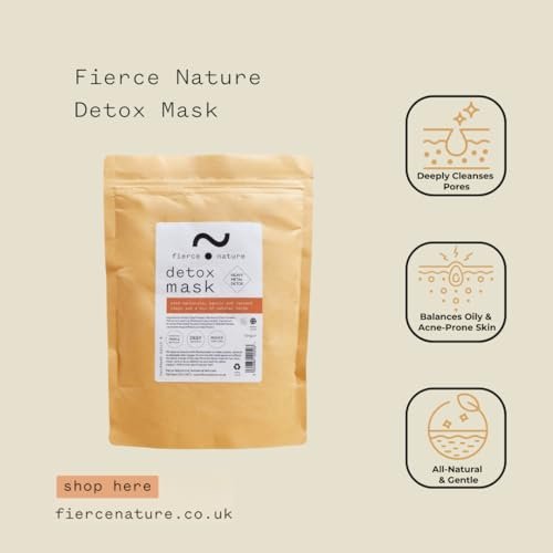 fierce nature Heavy Metal Detox Clay Mask | Bentonite & Rhassoul Clay for Hair & Face | Natural, Clean Skincare & Haircare | 300g - görsel 4