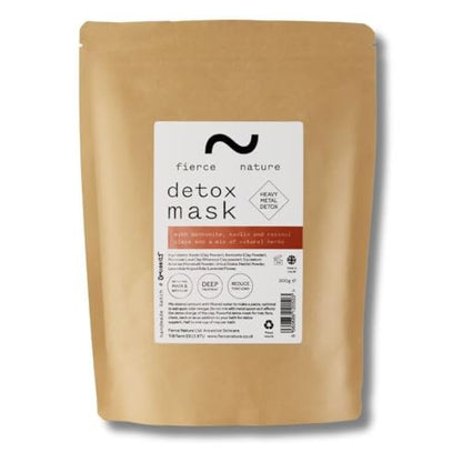 fierce nature Heavy Metal Detox Clay Mask | Bentonite & Rhassoul Clay for Hair & Face | Natural, Clean Skincare & Haircare | 300g