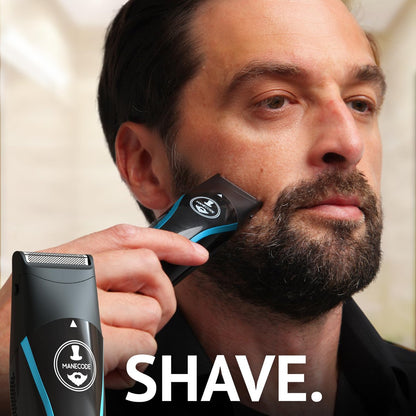 MANECODE 11-in-1 Men's Beard and Mustache Electric Trimmer Kit - Cordless Body and Nose Hair Trimmer with USB Rechargeable Battery