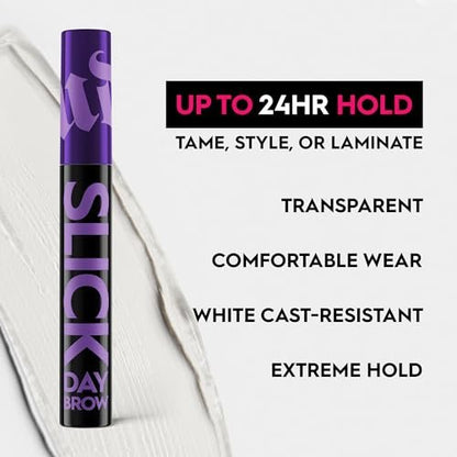 Urban Decay Slick Day Strong-Hold Clear Brow Gel – 24HR Wear, Lifted & Laminated Brows, Flake-Proof, Vegan Avelisse