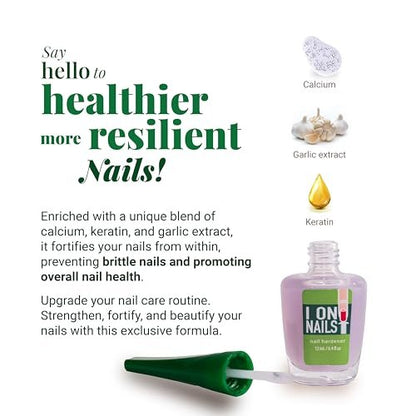 Amen Beauty On Nails: Ultimate Nail Strengthener & Growth Repair - Clear Hardener with Keratin for Damaged Nails