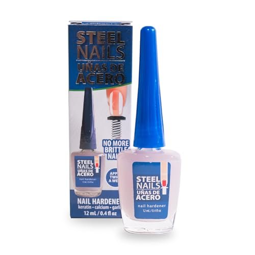 Amen Beauty Steel Nails: Nail Strengthener & Clear Nail Polish for Damaged Nails – Hardener & Growth, Keratin Treatment, Extra Strength (0.4 Fl Oz, Nude) - görsel 2