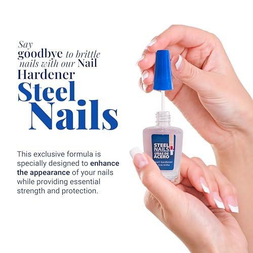 Amen Beauty Steel Nails: Nail Strengthener & Clear Nail Polish for Damaged Nails – Hardener & Growth, Keratin Treatment, Extra Strength (0.4 Fl Oz, Nude) - görsel 6