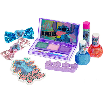 Disney Lilo & Stitch Makeup Filled Shoulder Bag – Pretend Play Makeup Set with Lip Gloss, Nail Polish, Hair Bow & More for Girls Ages 3+ Avelisse