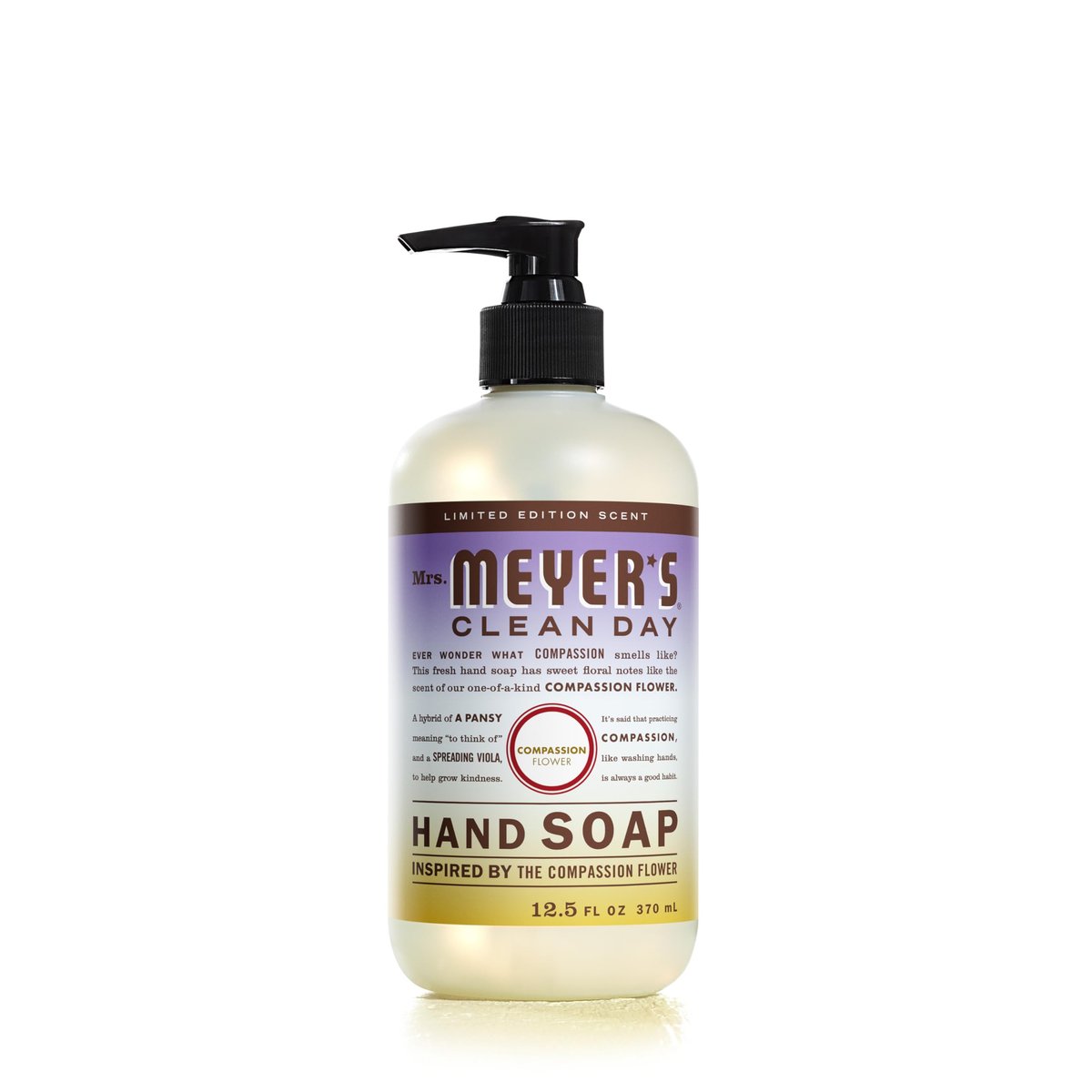 Mrs. Meyer's Clean Day Hand Soap, Compassion Flower Scent, 12.5 fl oz - görsel 1