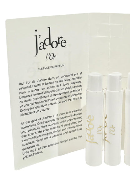 Dior J'adore L'Or Essence De Parfum Sample – 3 x 1 ml / 0.03 fl oz