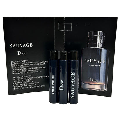 Dior Sauvage Eau de Parfum Sample Vial Set of 3 - 1 ml each Avelisse