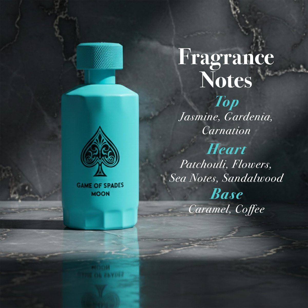 Jo Milano Game of Spades Moon Parfum Spray - 3.4 oz (100ml) Unisex Amber, Fresh, Sweet, Musky, Warm Spicy Fragrance Avelisse