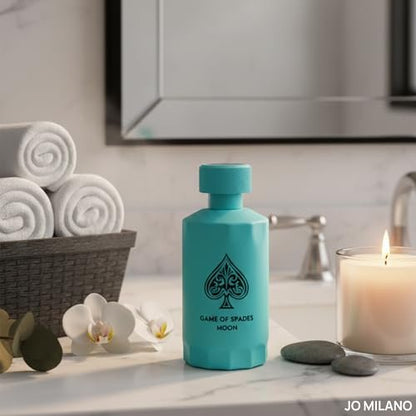 Jo Milano Game of Spades Moon Parfum Spray - 3.4 oz (100ml) Unisex Amber, Fresh, Sweet, Musky, Warm Spicy Fragrance Avelisse
