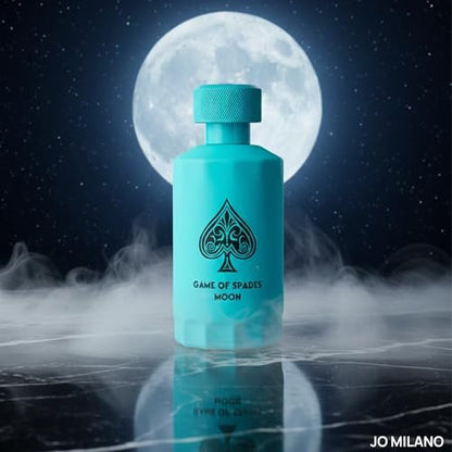 Jo Milano Game of Spades Moon Parfum Spray - 3.4 oz (100ml) Unisex Amber, Fresh, Sweet, Musky, Warm Spicy Fragrance Avelisse