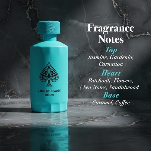 Jo Milano Game of Spades Moon Parfum Spray - 3.4 oz (100ml) Unisex Amber, Fresh, Sweet, Musky, Warm Spicy Fragrance Avelisse