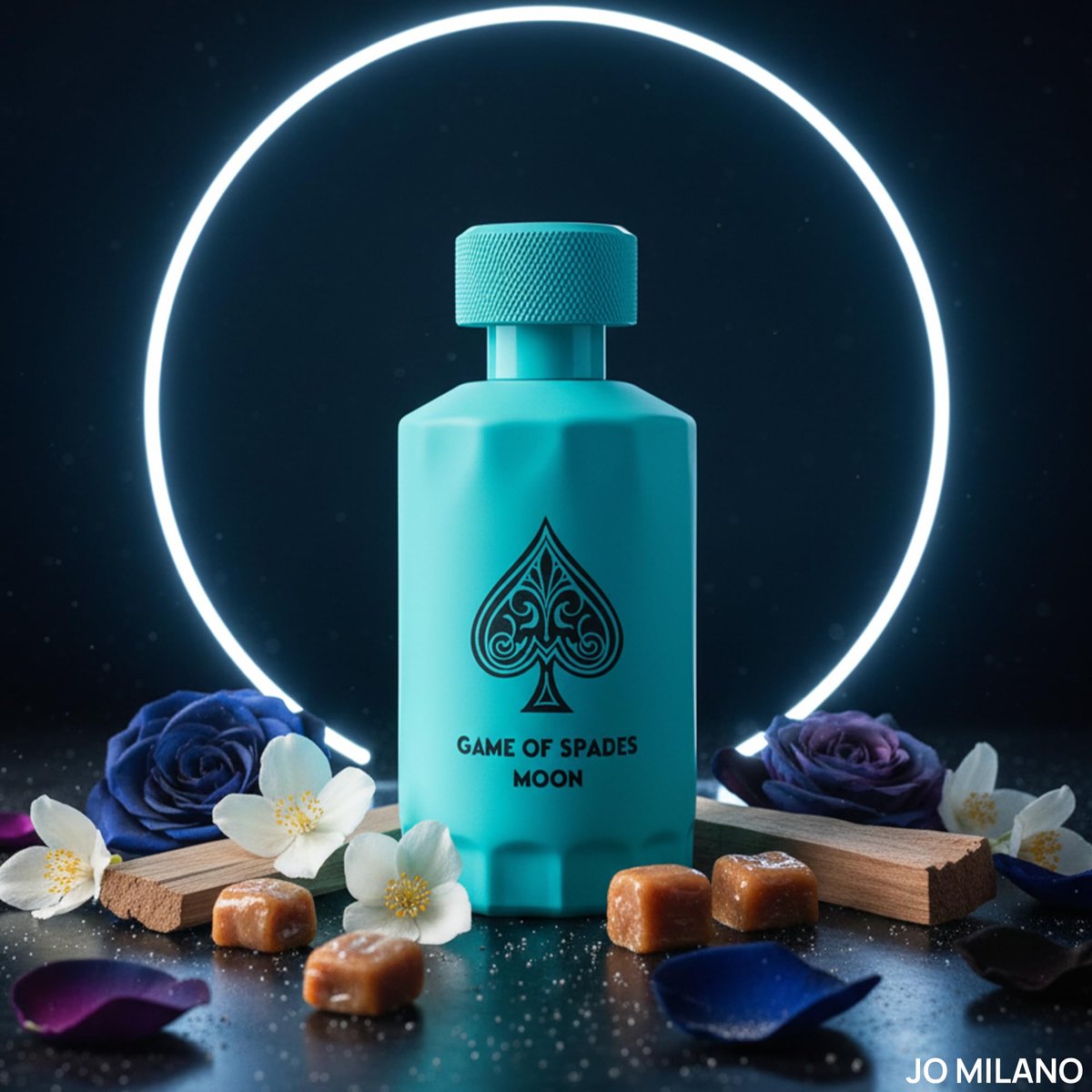 Jo Milano Game of Spades Moon Parfum Spray - 3.4 oz (100ml) Unisex Amber, Fresh, Sweet, Musky, Warm Spicy Fragrance Avelisse