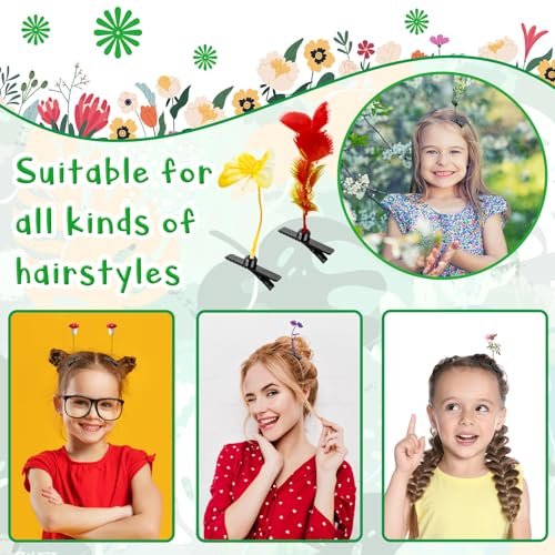 Haawooky 100 Pieces Bean Sprout Hair Clips - Mixed Style Plant Hairpins for Women, Girls, and Kids Avelisse