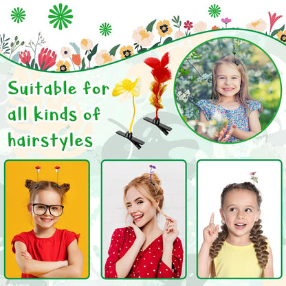Haawooky 100 Pieces Bean Sprout Hair Clips - Mixed Style Plant Hairpins for Women, Girls, and Kids Avelisse