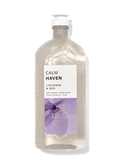 Bath & Body Works Calm Haven Lavender Iris Body Wash & Foam Bath - 10 Fl Oz Avelisse