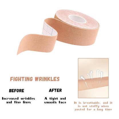 Snmzlc 2 Rolls Facial Myofascial Lift Tape - Anti-Wrinkle Tape Patches for Firming and Tightening Skin, 2.5cm x 5m per Roll, Suitable for All Parts of Face and Neck
