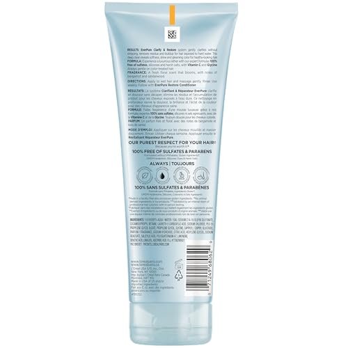 L'Oreal Paris EverPure Clarify Sulfate Free Shampoo with Antioxidants, Clarifying Shampoo for Hard Water Exposure and Styling Build-up, 6.8 Fl Oz - görsel 16