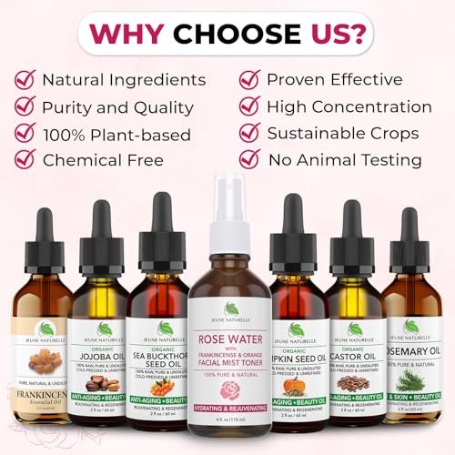 100% Pure Rose Water Spray for Face - Hydrating Facial Mist Toner with Frankincense & Blood Orange, Alcohol Free, Dye Free, Steam Distilled, 4 oz Avelisse