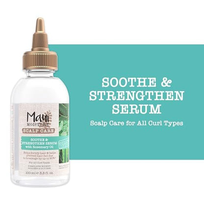 Maui Moisture Scalp Care Soothe & Strengthen Hair Serum with Rosemary Oil & Aloe Vera, Silicone-Free, 3.3 fl. Oz