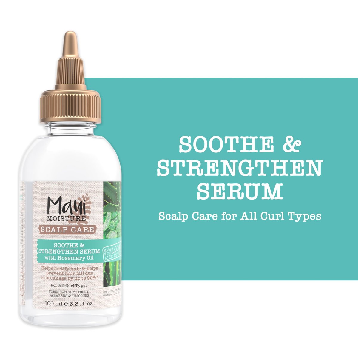 Maui Moisture Scalp Care Soothe & Strengthen Hair Serum with Rosemary Oil & Aloe Vera, Silicone-Free, 3.3 fl. Oz - görsel 11