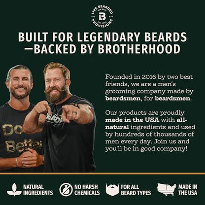 Live Bearded Beard Oil and Butter Grooming Kit Sample Pack with Comb – All-Natural Shea, Argan, Jojoba – Made in the USA Avelisse