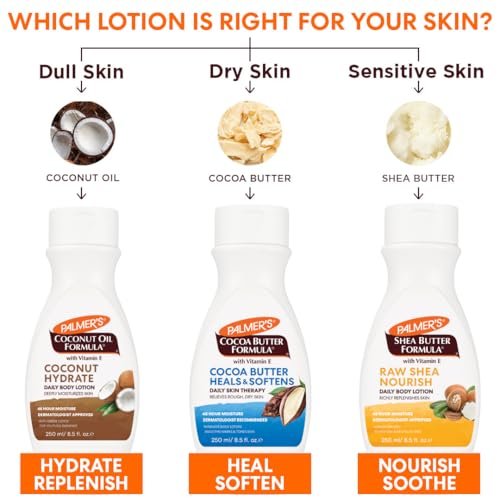 Palmer's Vitamin E Body Lotion Variety Pack for Dry Skin, 48 Hour Moisturization, 8.5 oz Flip Cap Bottles (Pack of 3) Avelisse