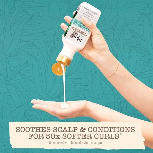 Maui Moisture Scalp Care Rejuvenating Conditioner - Soothing Curly Hair Conditioner with Vitamin E, Pro-Vitamin B5 & Aloe Vera, Silicone-Free, 13 fl. oz - görsel 10