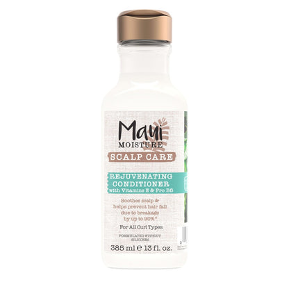 Maui Moisture Scalp Care Rejuvenating Conditioner - Soothing Curly Hair Conditioner with Vitamin E, Pro-Vitamin B5 & Aloe Vera, Silicone-Free, 13 fl. oz