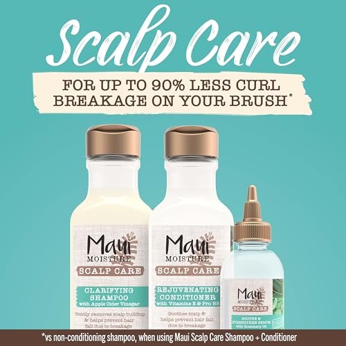 Maui Moisture Scalp Care Rejuvenating Conditioner - Soothing Curly Hair Conditioner with Vitamin E, Pro-Vitamin B5 & Aloe Vera, Silicone-Free, 13 fl. oz - görsel 4