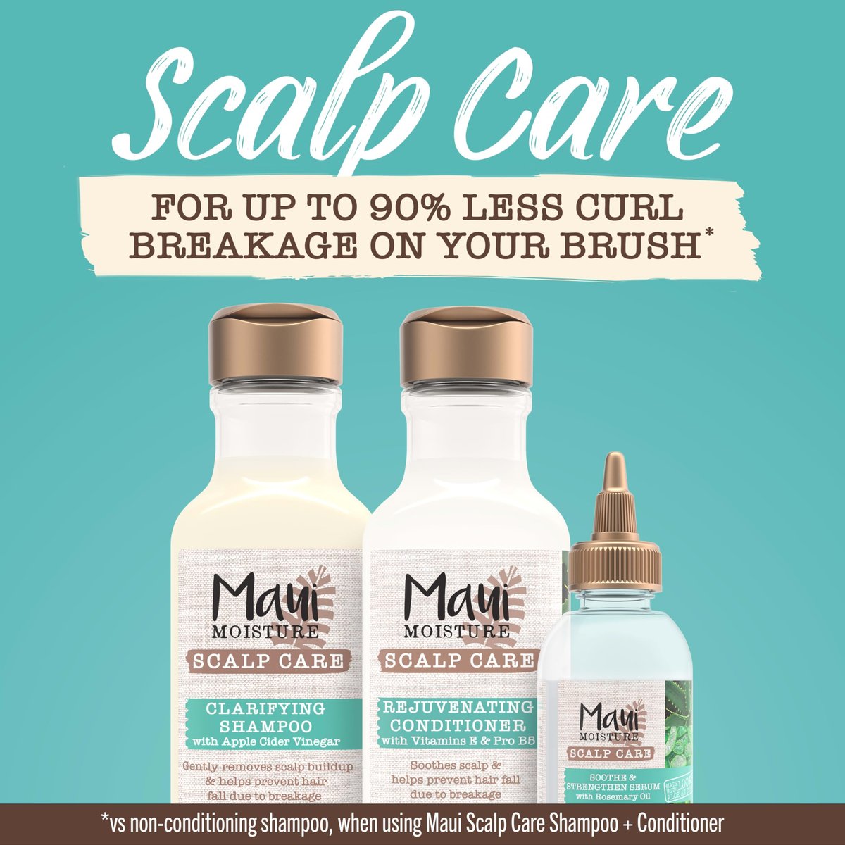 Maui Moisture Scalp Care Rejuvenating Conditioner - Soothing Curly Hair Conditioner with Vitamin E, Pro-Vitamin B5 & Aloe Vera, Silicone-Free, 13 fl. oz - görsel 3