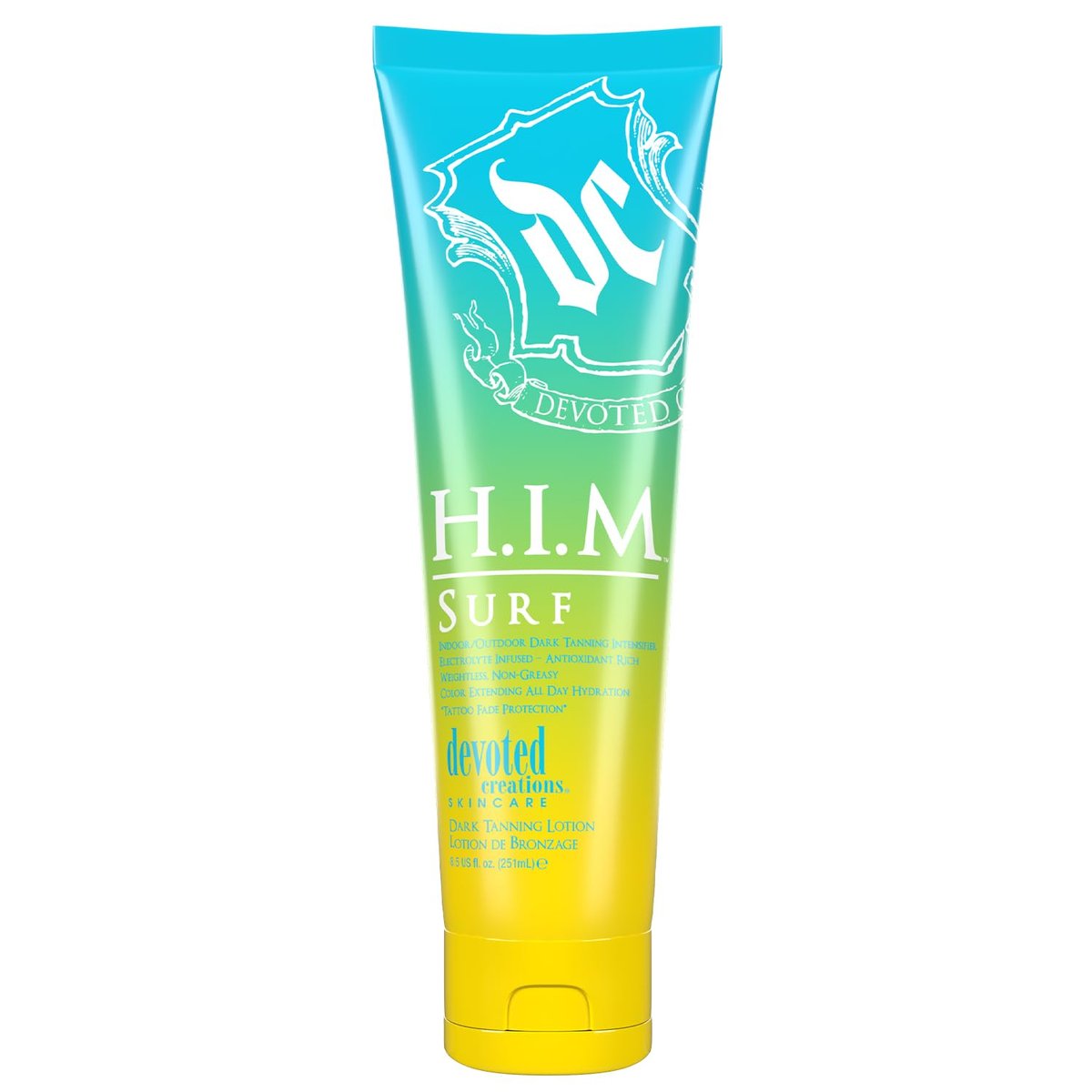Devoted Creations HIM Surf - Electrolyte Infused Color Extending All Day Hydration Indoor/Outdoor Dark Tanning Intensifier (8.5 oz) Avelisse